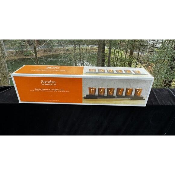 New! 6 Tealight Fall Halloween Family Candle Holder Centerpiece Sandra Lee NIB - Picture 1 of 9